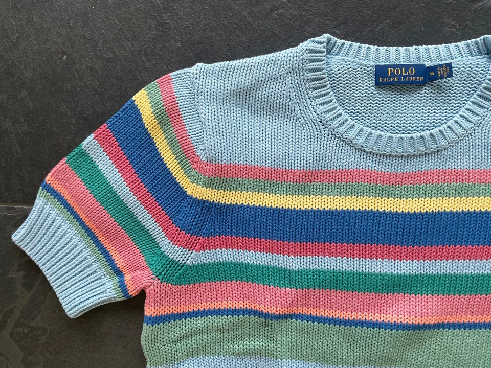 POLO RALPH LAUREN Pulli, hellblau-bunt gestreift, Gr. M - Bild 4 von 4