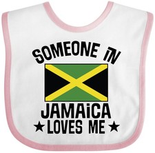 Inktastic Jamaican Vacation Someone In Jamaica Loves Me Baby Bib Apparel Childs
