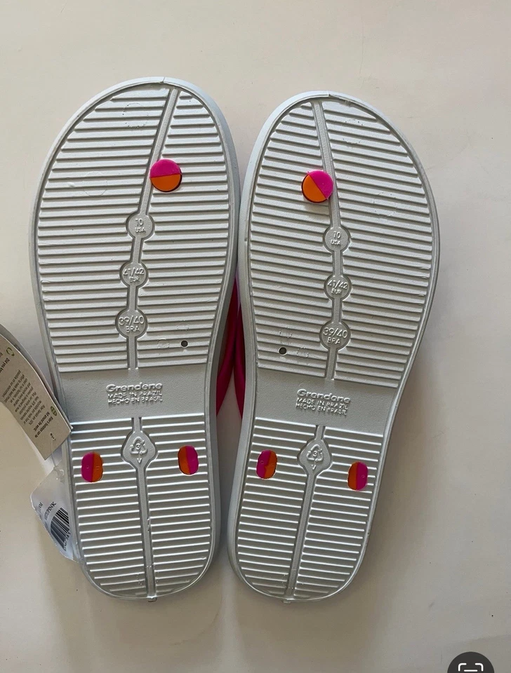 Rider R1 Rider 80943- 22370 Ladies White/ Pink Size 10 Flip-Flops Sandals - image 2 of 2