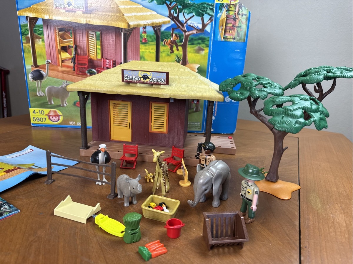 Playmobil 5907 Ranger's Hut Oambat Station Safari SET IN BOX | eBay