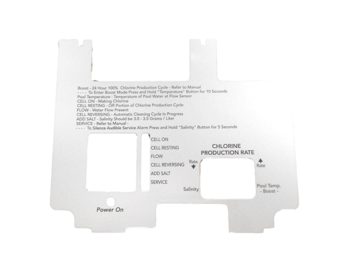Zodiac AquaPure Front Plate Bezel Replacement for Aqualink RS Purelink Center