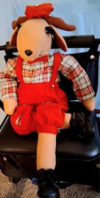 Christmas Moose/Reindeer with Red suspendered pants BLK shoes 28'' long  McCalls