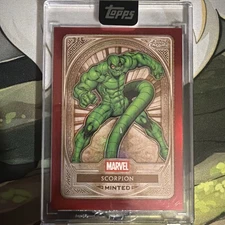 2025 Topps Mint Marvel Scorpion Bronze 3/5 Encased Card