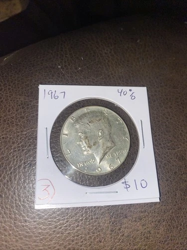 1967 49% Silver Kennedy Half #3. $10