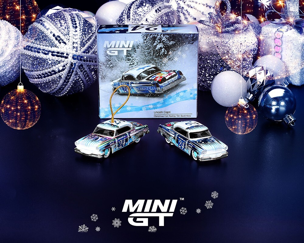 ミニカー MINI GT Lincoln Capri Christmas Hot Rod Mini GT 1:64 Lincoln Capri Christmas Hot Rod 2 Cars Set 2024