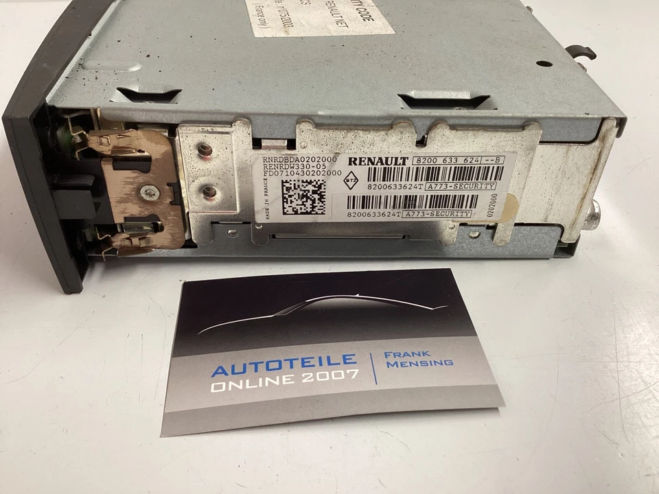 Renault Clio 3 Audio CD Player Turner Bedieneinheit 8200633624 B 8200633624T - Bild 3 von 4