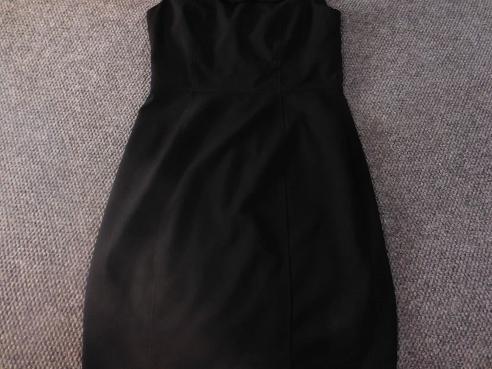 Vestido para mujer Calvin Klein 10 negro línea A cremallera midi elástico Foto 3 de 4