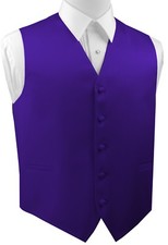 Men's XS - 6XL. Italian Design. Purple Satin Formal, Wedding, Prom Tuxedo Vest.