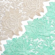 Ester Guipure Venice French Lace Embroidery Fabric Many Colors Available