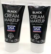 LOT OF 2 Tube of Black Cream Makeup Face Paint Body Paint Sealed Tube Clown