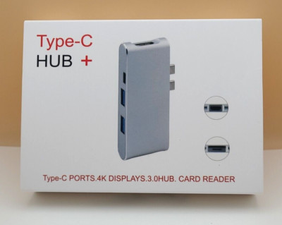 USB Hub Type C - For Apple MacBook Pro- 6 in 1 - Supports 4K HDMI 60Hz -FLAGTOP