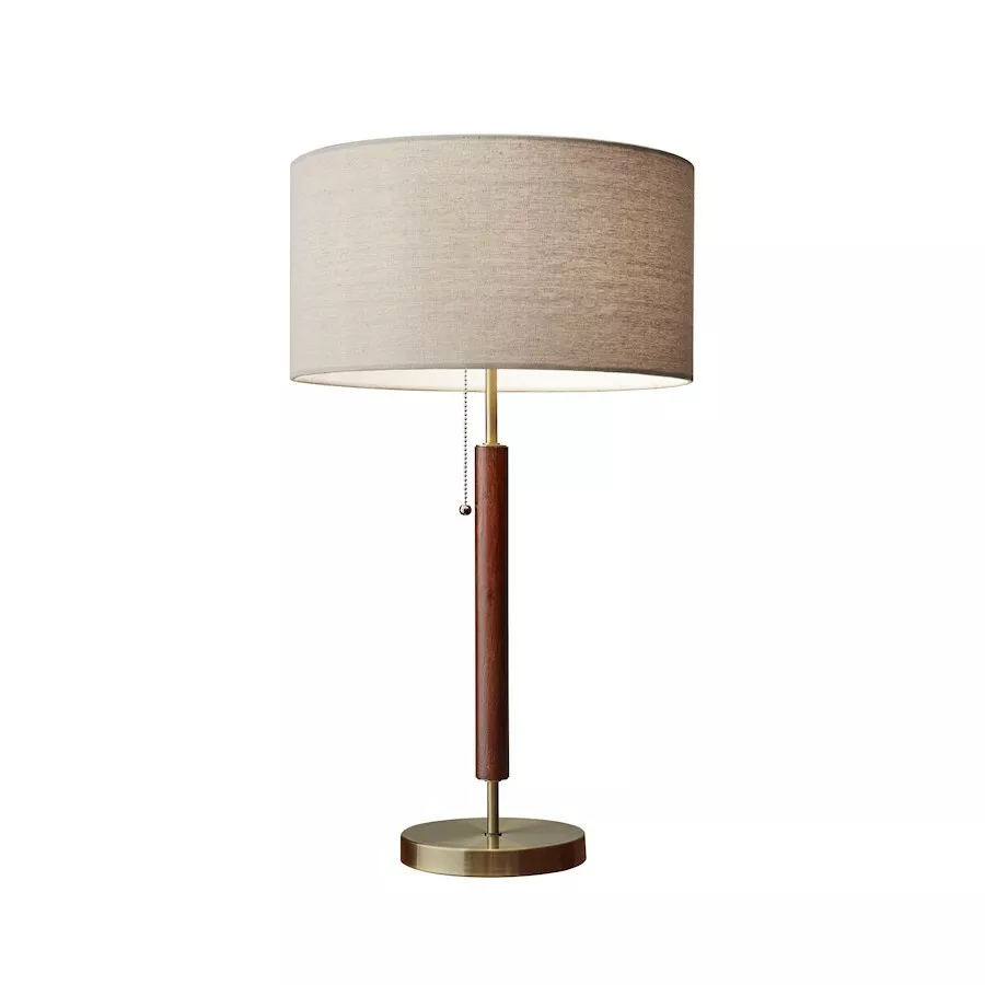 Adesso Hamilton Table Lamp Walnut Antique Brass 3376 15