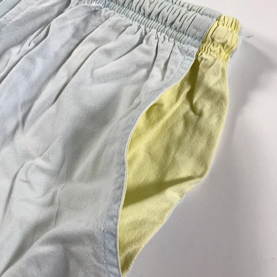 Pantalones Cortos De Colección Quiksilver Talla Mediana Gris Amarillo Neón Bolsillos con Cordón Foto 3 de 4