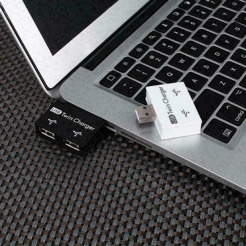 2.0 USB Hub 2-Port Charger Expander Hub Adapter Mini Dual-PC BEST Splitter T2V3