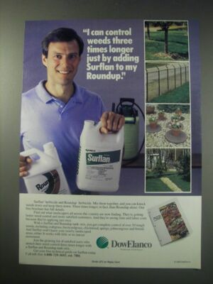 1991 DowElanco Surflan Herbicide Ad - I can control weeds three times  longer | eBay