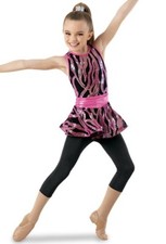 Weissman 10519 Go Your Own Way LC 14 Dance Costume Black/Pink Jazz Tutu NEW