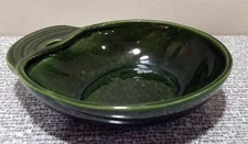 HOENIG of CALIFORNIA Pottery Handled GREEN BOWL Dish 39