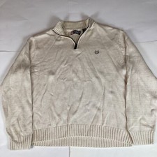 Chaps Mens Sweater Long Sleeve Size XL Comfort Mock Neck Soft 1/4 Zip Pullover