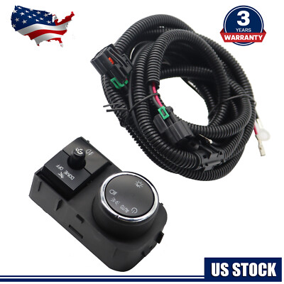 Fog Light Wiring Harness & Switch Fit For 07-14 Chevy Silverado 07-13 GMC Sierra