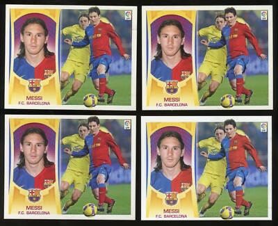 Group of  FOUR LIONEL MESSI #15 BARCELONA 2009-10 PANINI LA LIGA ESTE BBVA Pair