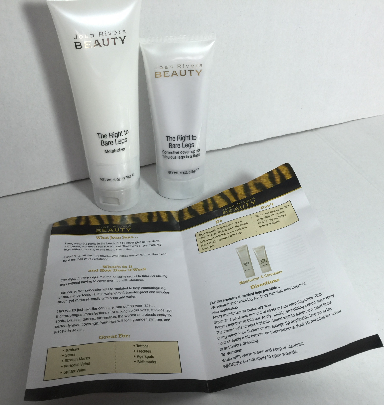 Joan Rivers The right to bare legs corrective coverup Fair & Moisturizer New eBay