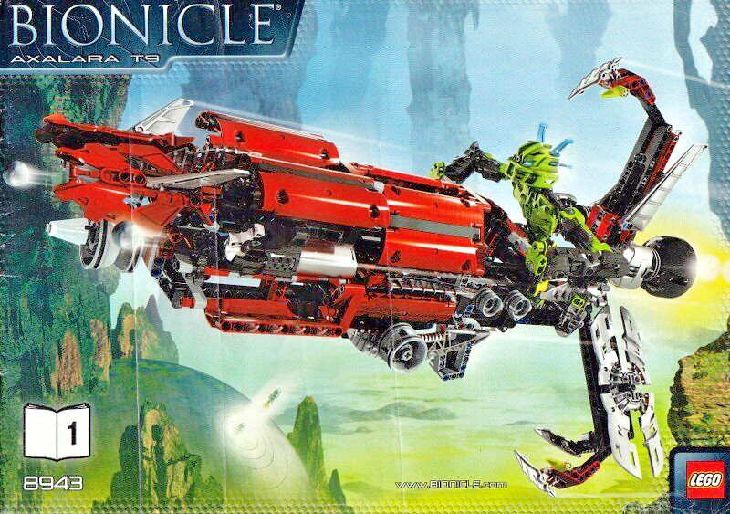 Instructions Book One Only LEGO BIONICLE AXALARA T9 8943 No Bricks 