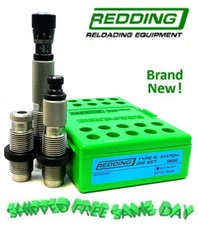 Redding Type S Match Bushing 3 Die Neck Sizing Set for 6.5 PRC BRAND NEW # 38487