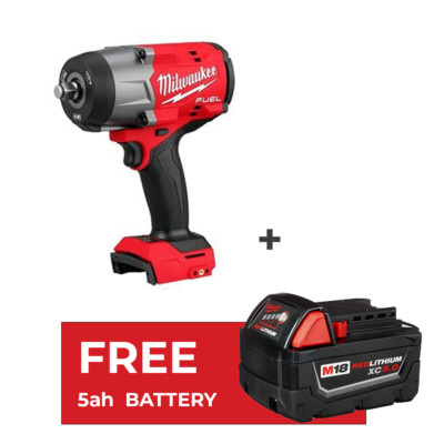 Milwaukee M18 2967-20 FUEL 1/2'' High Torque Impact Wrench Friction Ring + Free 5