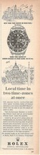 Rolex GMT Master Time Local New York Rome Advertisement 1 Page 1959 Watch