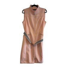 Tommy Hilfiger Women's Classic Scuba Zip Up Dress Sz 14 pink stretch classic