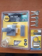 Yale P85 Deadlocking nightlatch rim cylinder lock inc 5x keys P-85-DMG-PB-40.