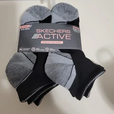 SKECHERS ACTIVE 6pk Women Socks Quarter Crew Cushion Support Shoe Size 5-9.5