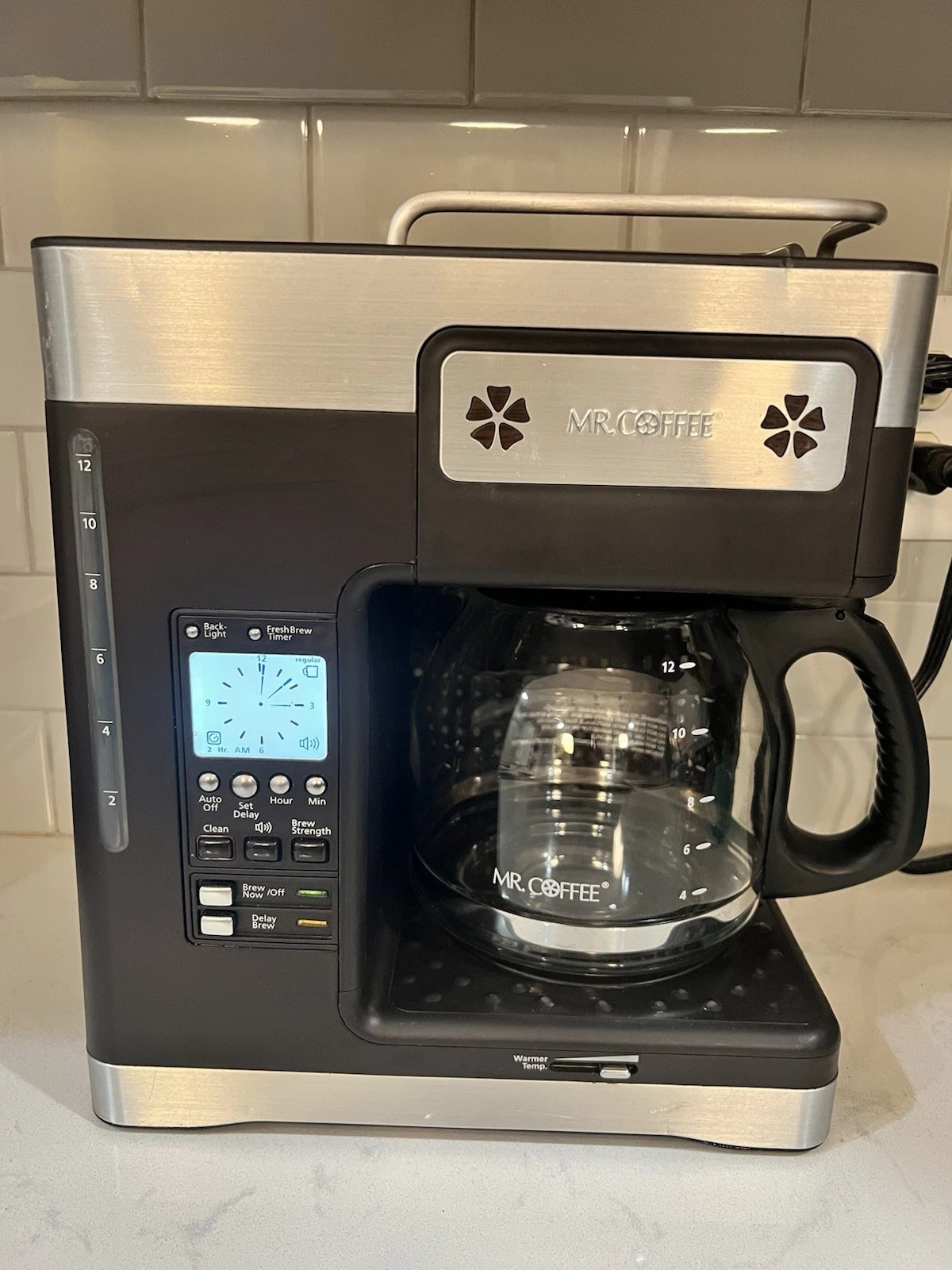 RARE Mr Coffee MRX-35 Coffee Bean Brown Digital 12 Cups Coffee Maker Backlight