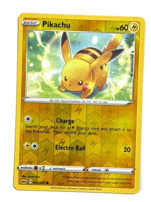 Pokmon TCG Pikachu 065/202 Reverse Holo Sword & Shield Base Set