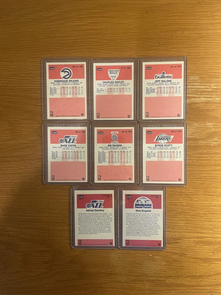 1986-87 Fleer Rookie & Sticker ROOKIE Lot of (8) D. Wilkins Scott  EX BV$295.00 - Image 2 of 2