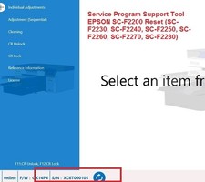 Epson Surecolor F2200 F2230 F2240 F2250 F2260...