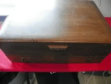VINTAGE AMC  FLATWARE SILVERWARE WOODEN STORAGE BOX CASE CHEST     NICE