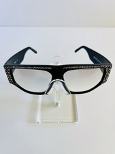 Vintage Emmanuelle Khanh Paris Eyeglasses 3030R Black Crystal Frame RX