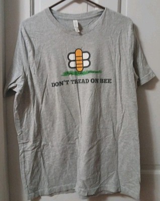 Bella + Canvas Men's SS Gray T-Shirt W/ Print '' Don't Tread On Bee '' Sz XL