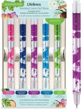 Scented Lava Gel Pen Set, 5-Pack (Multi-Color) - 0.5mm Colored Gel Pens Infus...