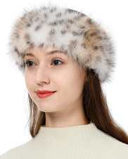 Faux Fur Headband with Elastic for Women's Winter Earwarmer Earmuff