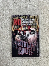 Motley Crue Carnival of Sins Laminated Backstage Pass