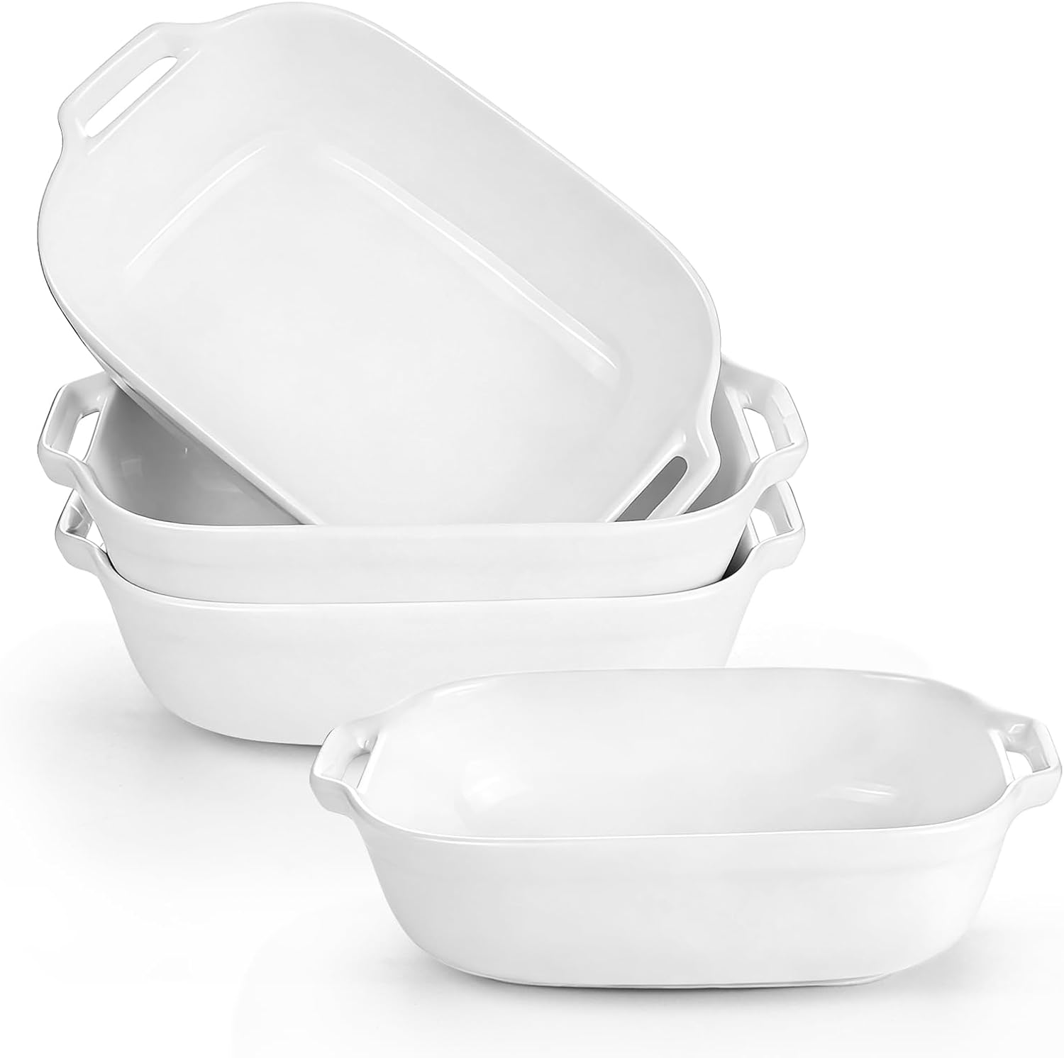 20Cm Double-Ear Handle Ceramic Baking Dish Set of 4,Oven Dish Serving Dishes