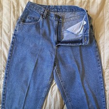 Vintage Lee Jeans Womens 10 MED Medium Wash High Rise Tapered Leg Mom Fit 90s
