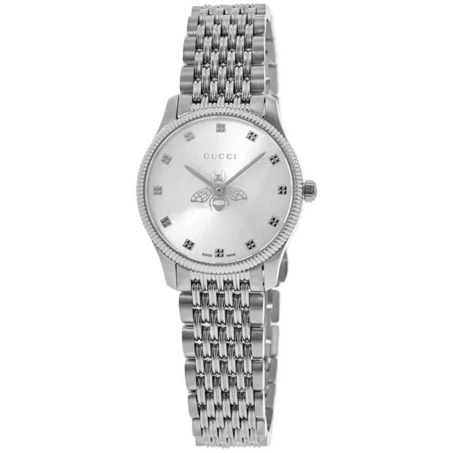 New Gucci G-Timeless Silver Dial Stainless Steel Women's Watch YA1265019