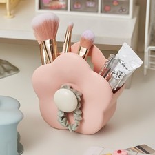 Makeup Brush Holder Flower Shaped - Multi-functional Storage Organizer 5.47" x
