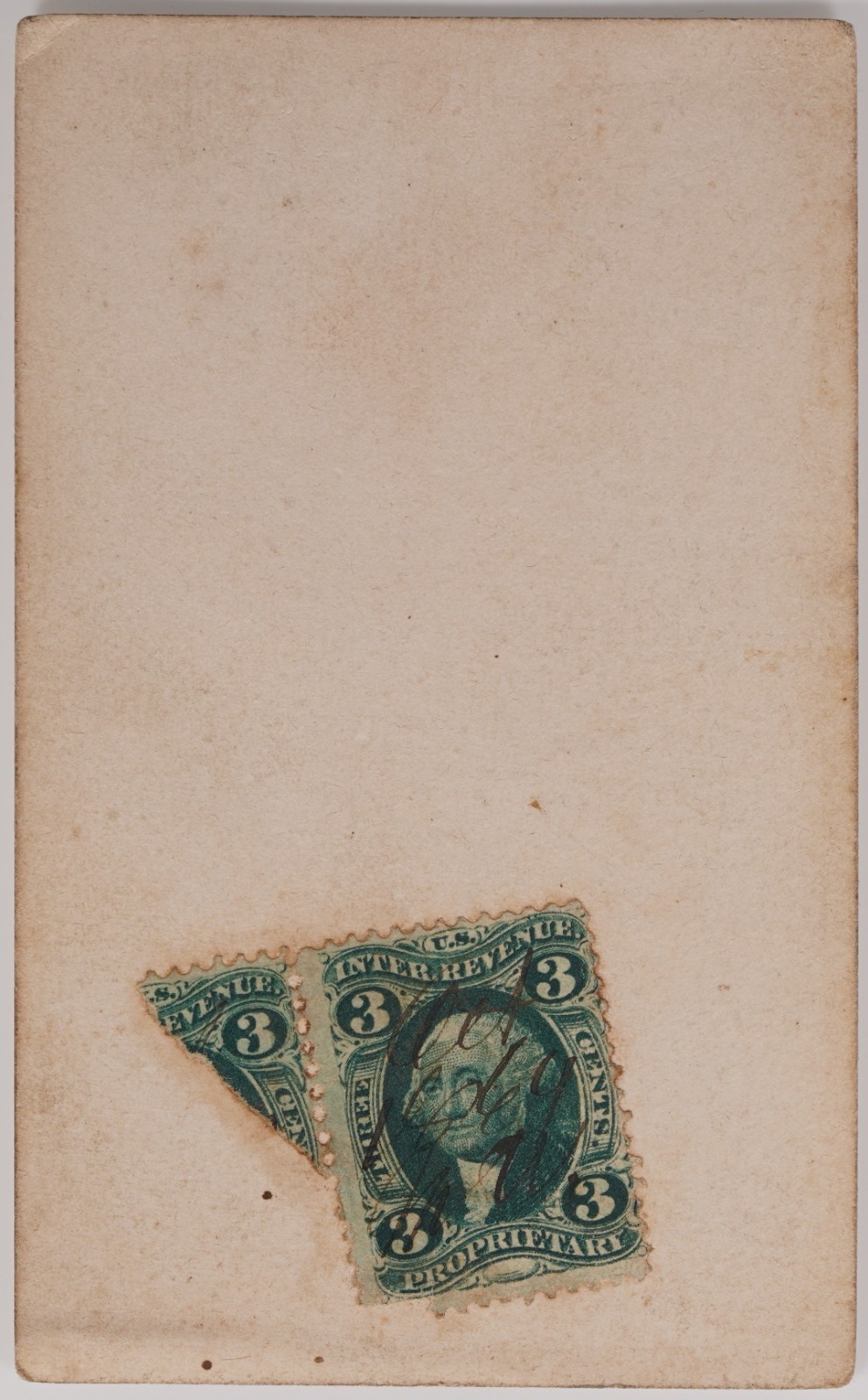 ANTIQUE CDV 1860s UNION FIRST LIEUTENANT CIVIL WAR SOLDIER IN UNIFORM TAX STAMP — additional view