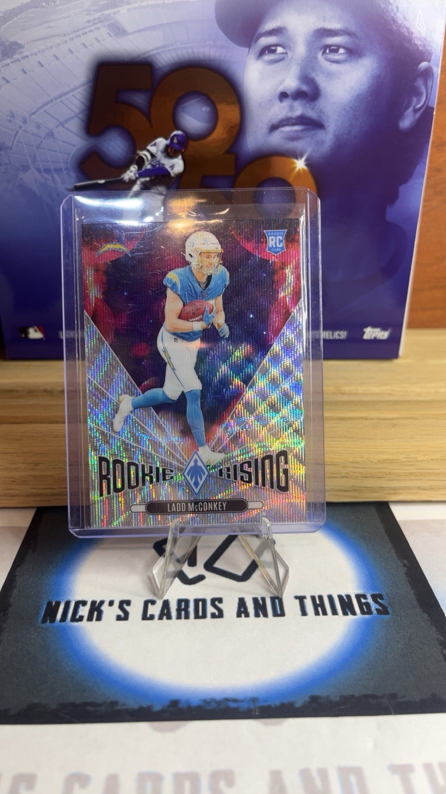 2024 Panini Phoenix - Rookie Rising Ladd McConkey #RR-LMY Wave (RC)