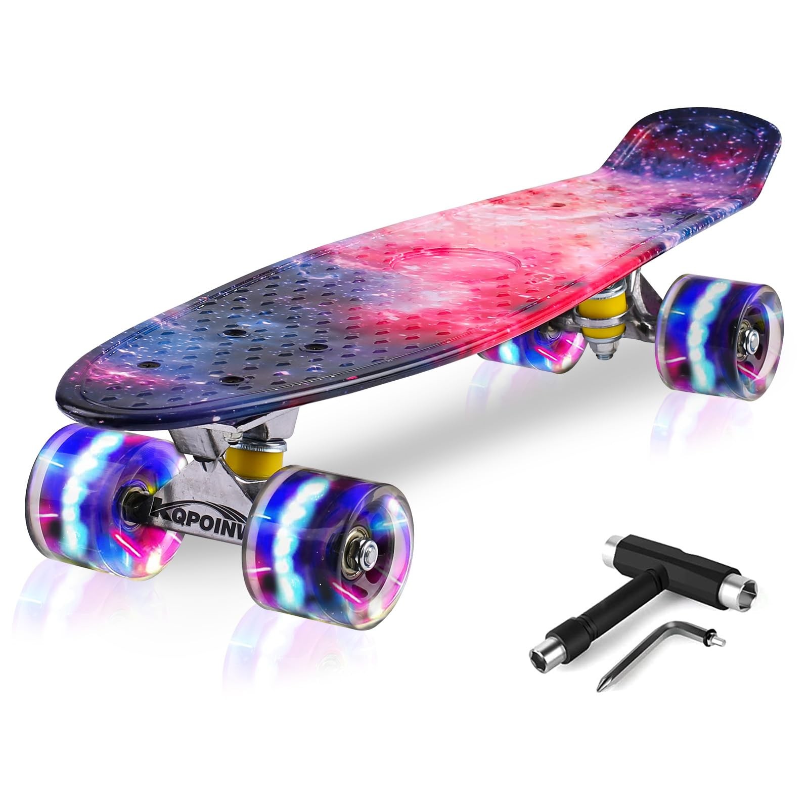 Patineta Mini Cruiser De 22 Pulgadas Con Ruedas LED Para Nin
