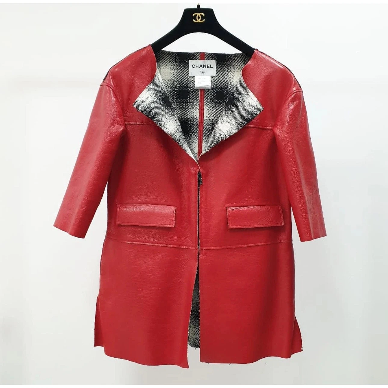 Trench cappotto pelle rosso Chanel 2013 tg.38